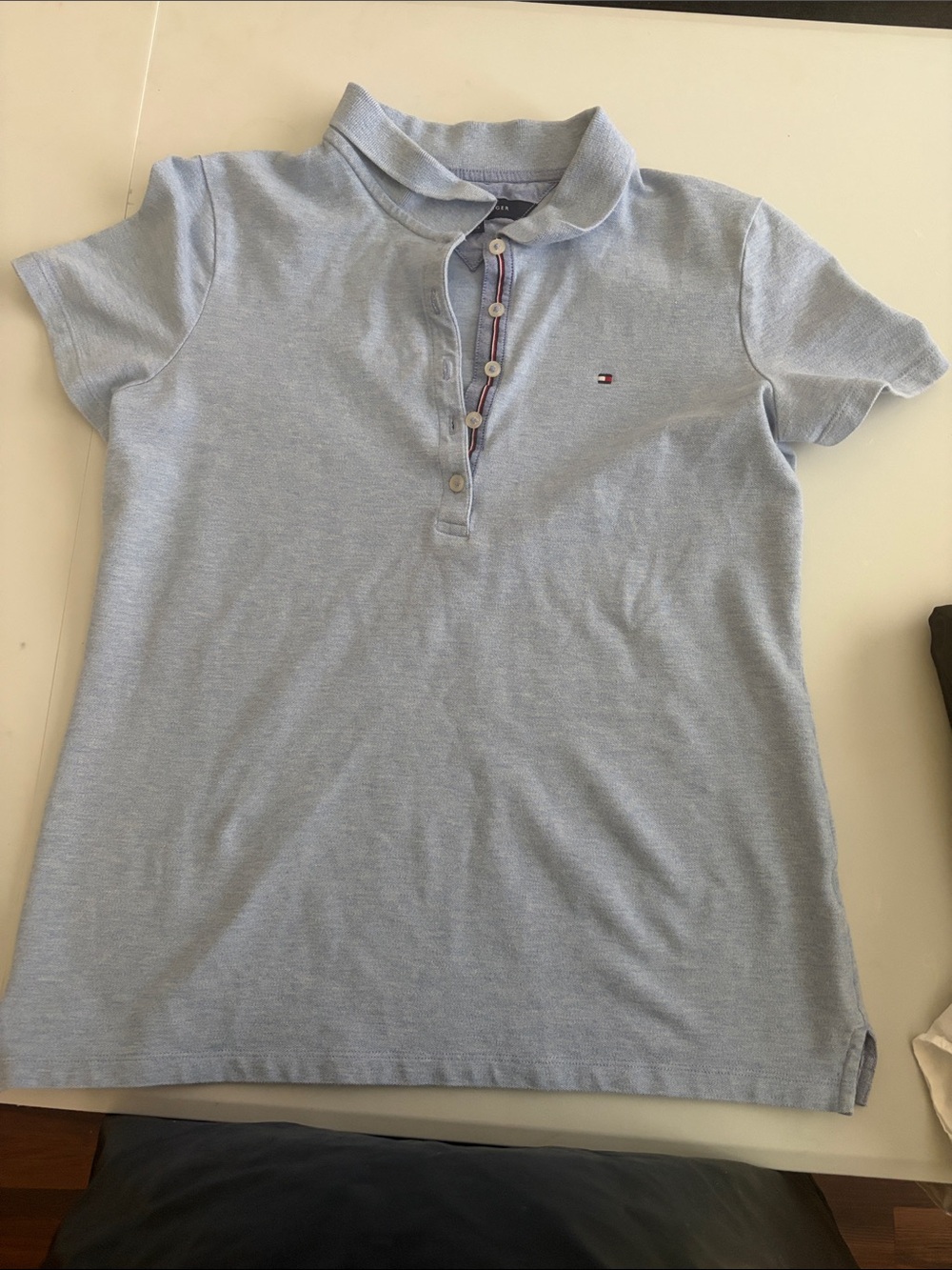 Tommy Hilfiger Pale Blue Short-Sleeve Polo
